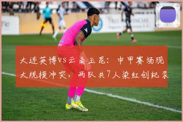 大连英博vs云南玉昆：中甲赛场现大规模冲突，两队共7人染红创纪录
